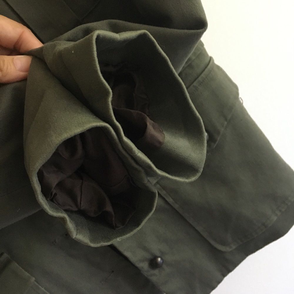 Geoffrey BEENE Vintage Sport Military Jacket Blazer Army Green 8 - Picture 6 of 7